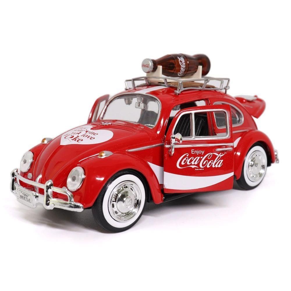 Motor City Classics Coca-cola 1966 Vw Beetle Diecast 1:24 Scale