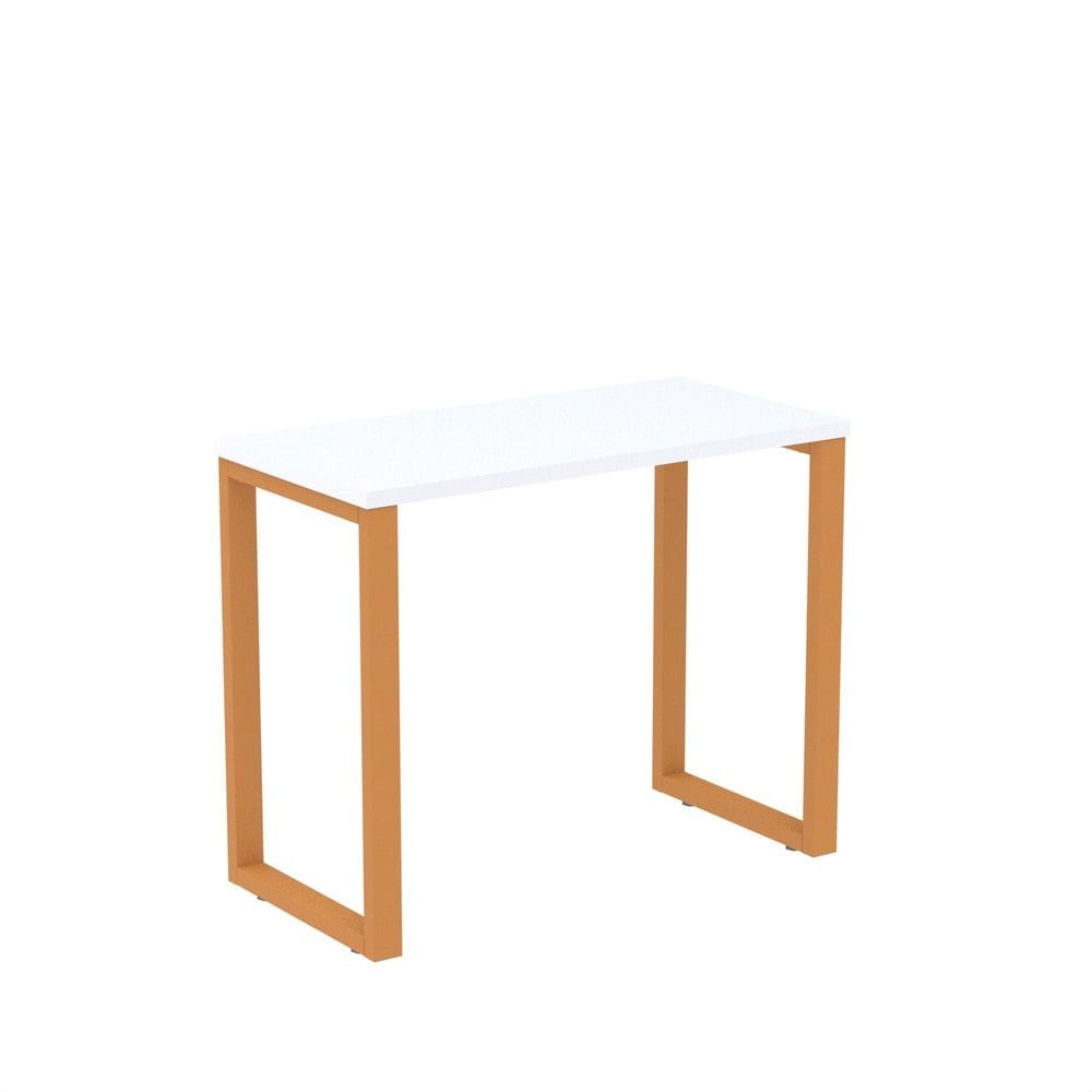 Mesa Madeira 900x450mm M90/45p25tub Branco/Laranja Picasso