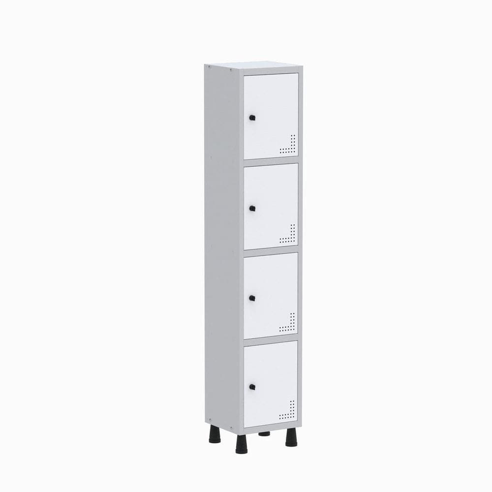 Roupeiro Aço Light 1v 04 Portas Gr301/4 Cinza/Branco