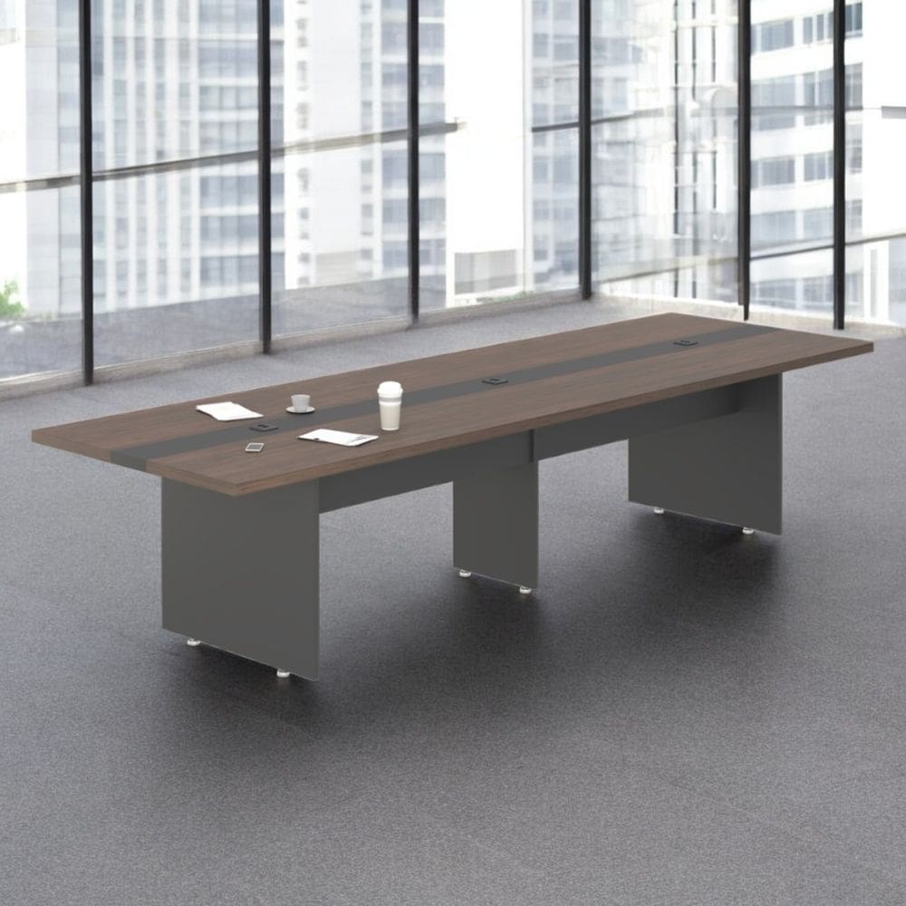 Mesa Para Sala de Reunião 3,60 M Berlim Freijó Preto