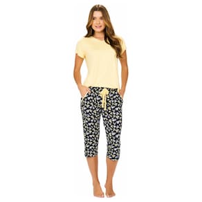 Pijama Feminino Adulto Pescador Manga Curta Estampado