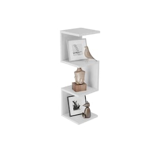Prateleira de Canto Lyra 3 Nichos Decorativos Branco para Sala Quarto Livros