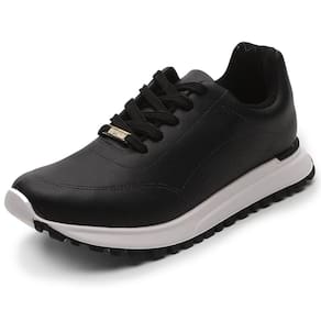 Tênis Vizzano Recortes Feminino - Preto e Branco