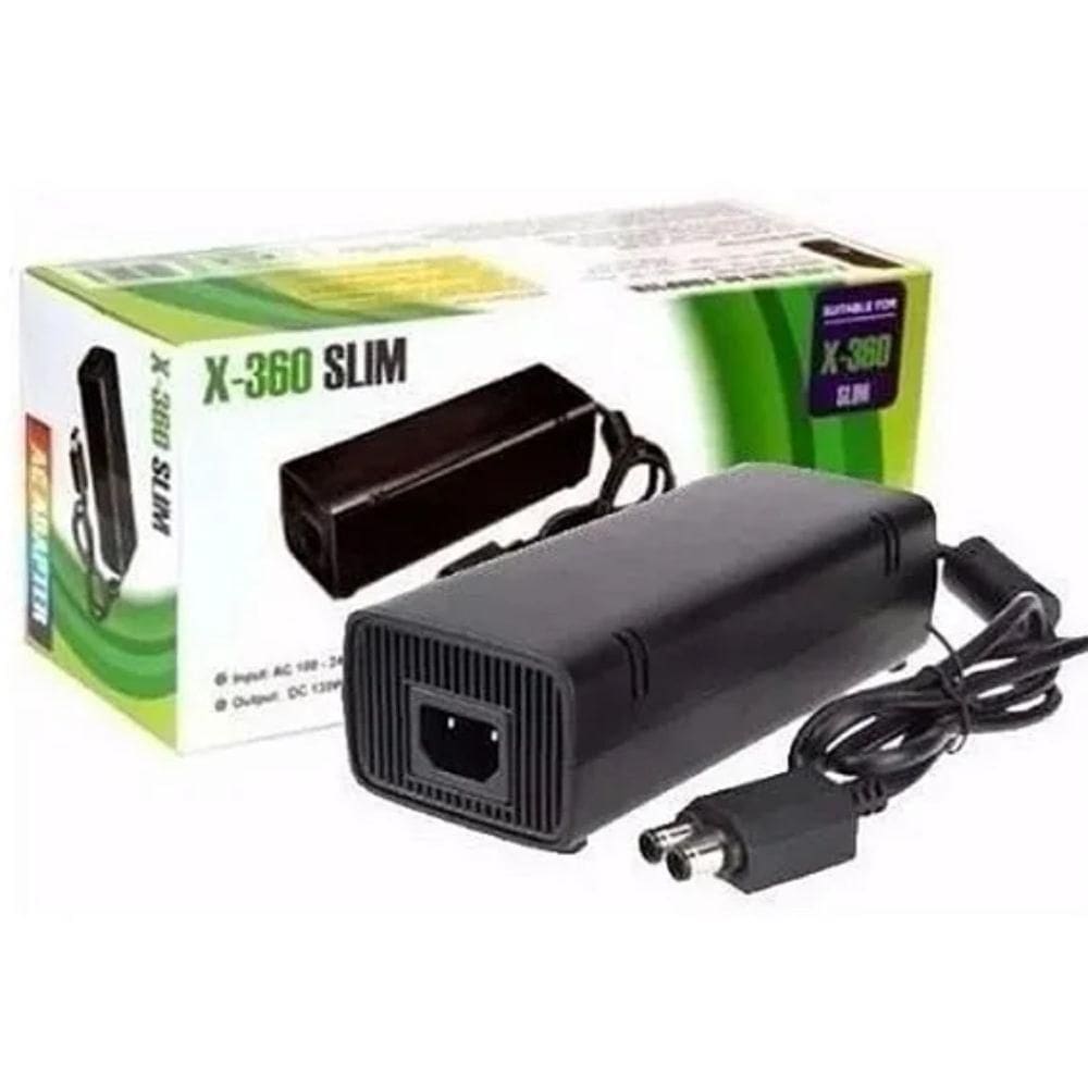 Fonte Xbox 360 Slim 2 Pinos Bivolt Com Cabo