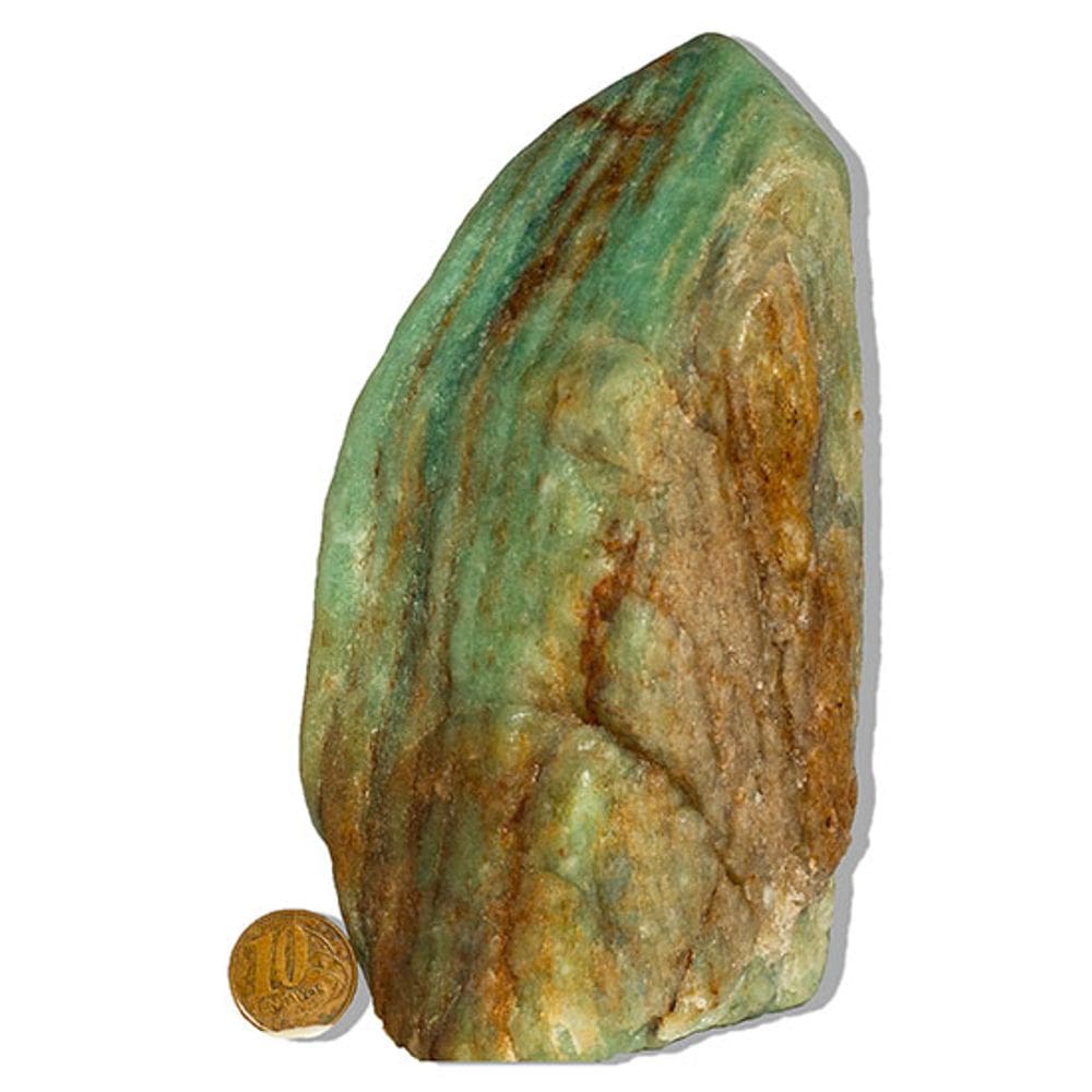 01 Aventurina Verde Pé Bico e Corpo Polido 1,5Kg 18cm Tipo B