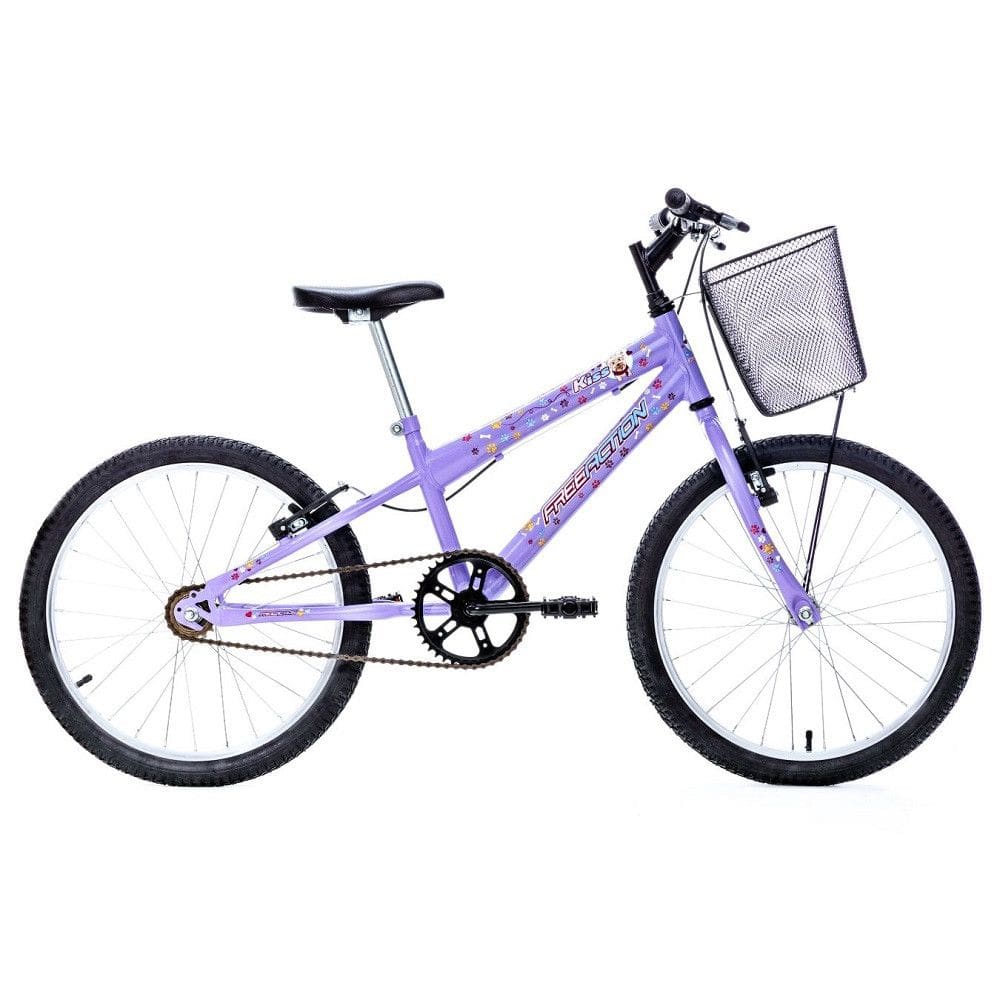 Bicicleta Kiss Com Cesta Aro 20 Free Action