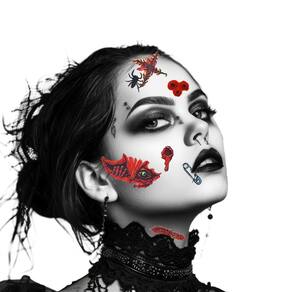 Tatuagem Halloween Adesivo Cicatriz Feridas e Cortes - Kit com 3 Cartelas