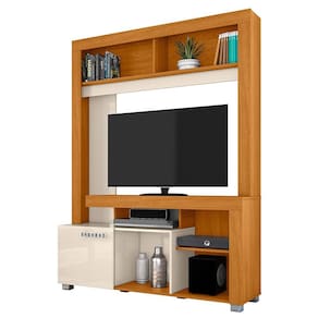 Estante Home Theater Flávia Cinamomo Off White – Madetec