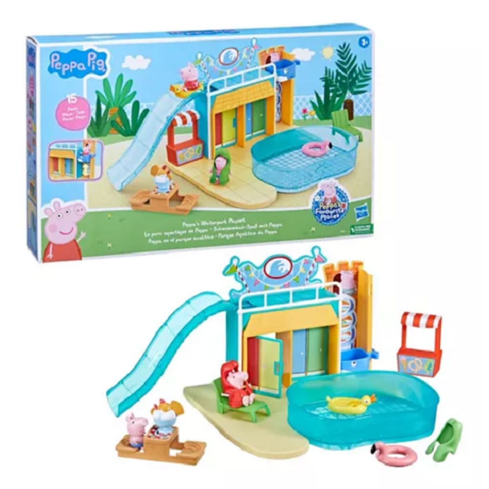 Peppa Pig Parque Aquático - 2 Figuras Peppa e George E Acessórios - Hasbro