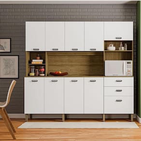 Cozinha Ambiente Intense 10 Portas E 2 Gavetas Freijó Supremo - Kits Paraná