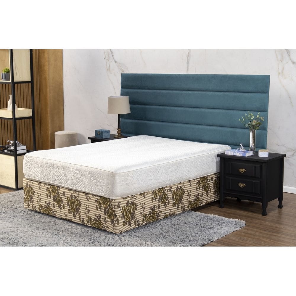 Saia Box Fit Cama Solteiro Capa com Elástico Malha Helanca se Ajusta ao Box 1 pç Estampada