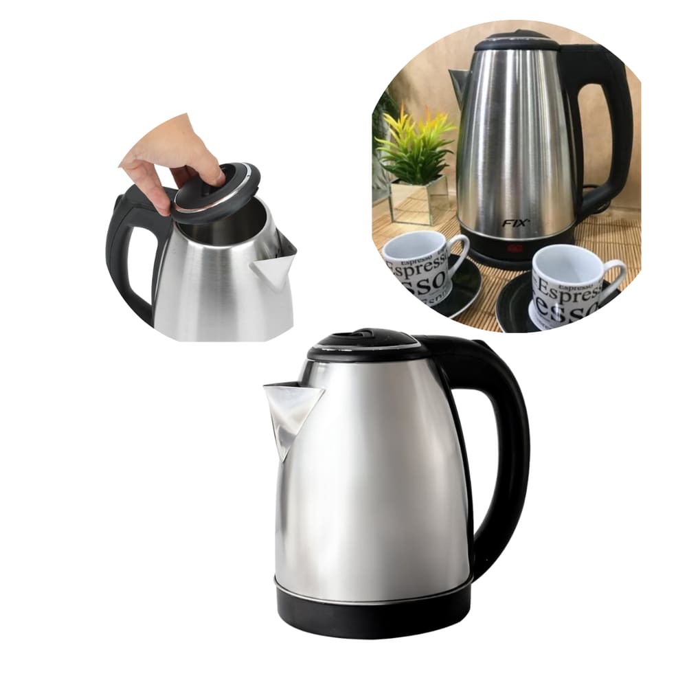Jarra Elétrica Inox 2L 220v Chaleira Elétrica Cor Preto