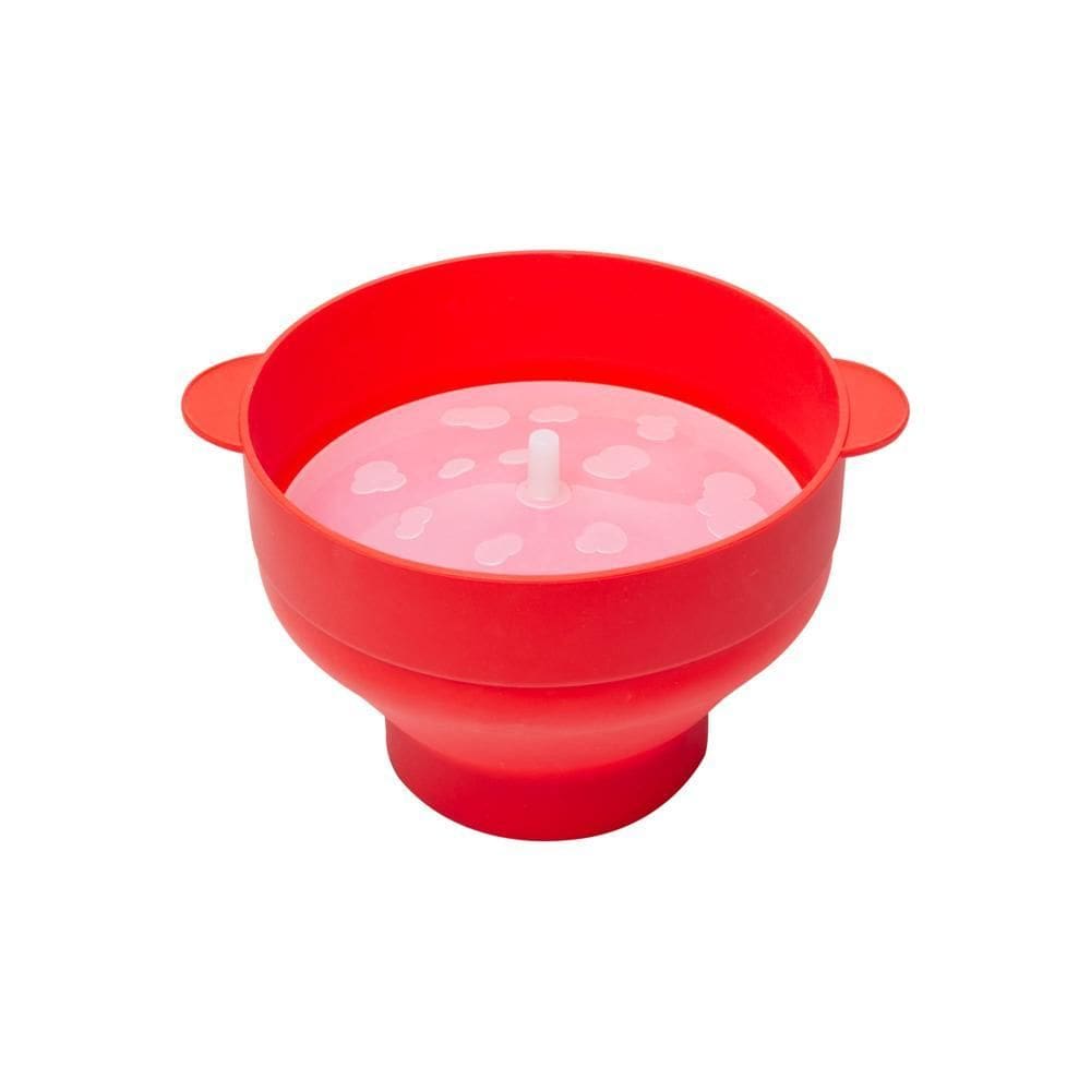 Pipoqueira de MicroOndas de Silicone Vermelha 20x24x15