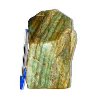 01 Aventurina Azul Pé Bico e Corpo Polido 3,25Kg 19cm Tipo B