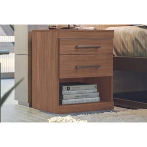 Mesa Cabeceira Casal Havana c/2 Gavetas Jatoba - Santos Andirá