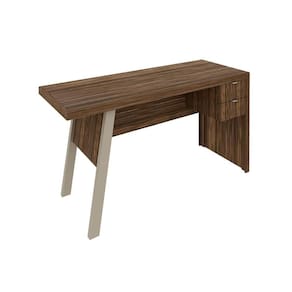 Mesa Computador ME4122 c/ 2 Gavetas Nogal - Tecno Mobili