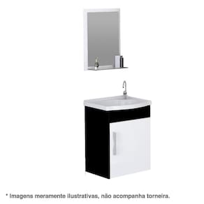Kit Turim Suspenso 1 Porta 39x29,2x44,5cm Preto A. J. Rorato