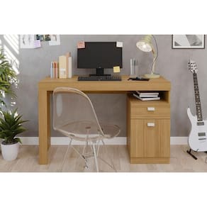 Mesa Computador Melissa c/ 1 Porta e 1 Gaveta Nature - Permóbili