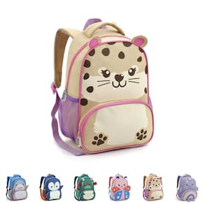 Mochila Bolsa Escolar Infantil Creche Animais Pets 3D Seanite