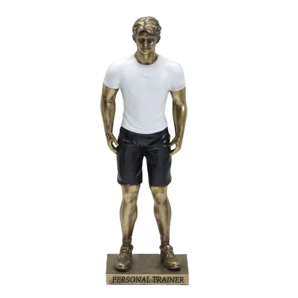 Figura Decorativa Estatueta Homem Personal Trainer 26 X 8 X 6 Cm