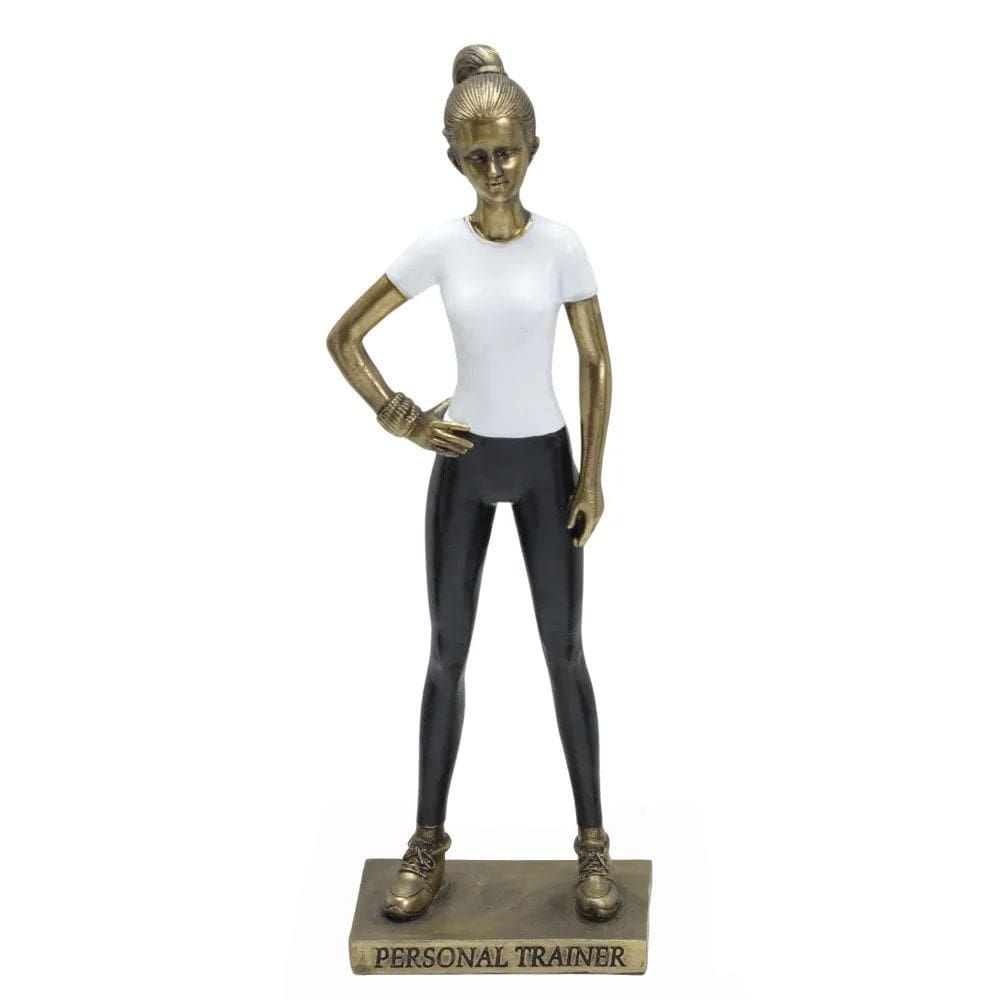 Figura Decorativa Estatueta Mulher Personal Trainer 25 X 8 X 6 Cm