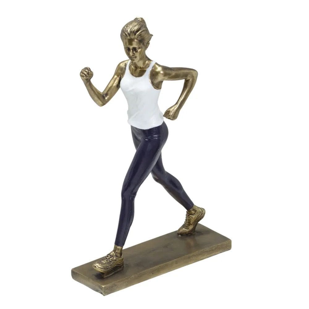 Figura Decorativa Estatueta Mulher Atleta 25 X 8 X 6 Cm