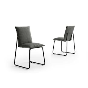 Cadeira de Cozinha Soft 1750 Aço Kit 2 Uni Preto/Grafite - Carraro