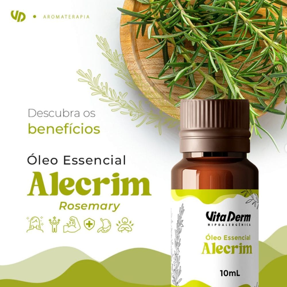 Óleo Essencial Alecrim 10ml Vita Derm
