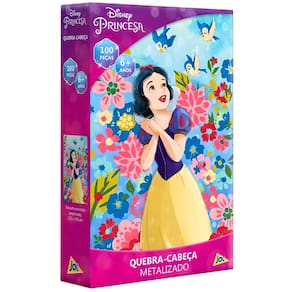 Quebra Cabeça Branca De Neve 100 Peças Metalizado Toyster