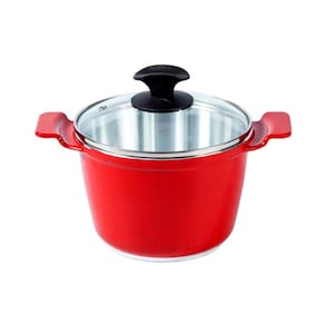 Caldeirão Vermelho Alça de Alumínio Diamantado TV 16cm