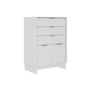 Cômoda Casal 1112 c/ 2 Portas e 3 Gavetas Branco - Carraro