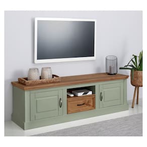 Rack para Tv até 60 Polegadas 1 Gaveta 2 Portas com 160cm England Verde /Natural