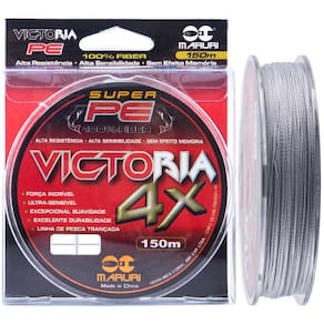 Linha Multifilamento Victoria 4X Super PE 58lb 0,45mm Cinza 150m