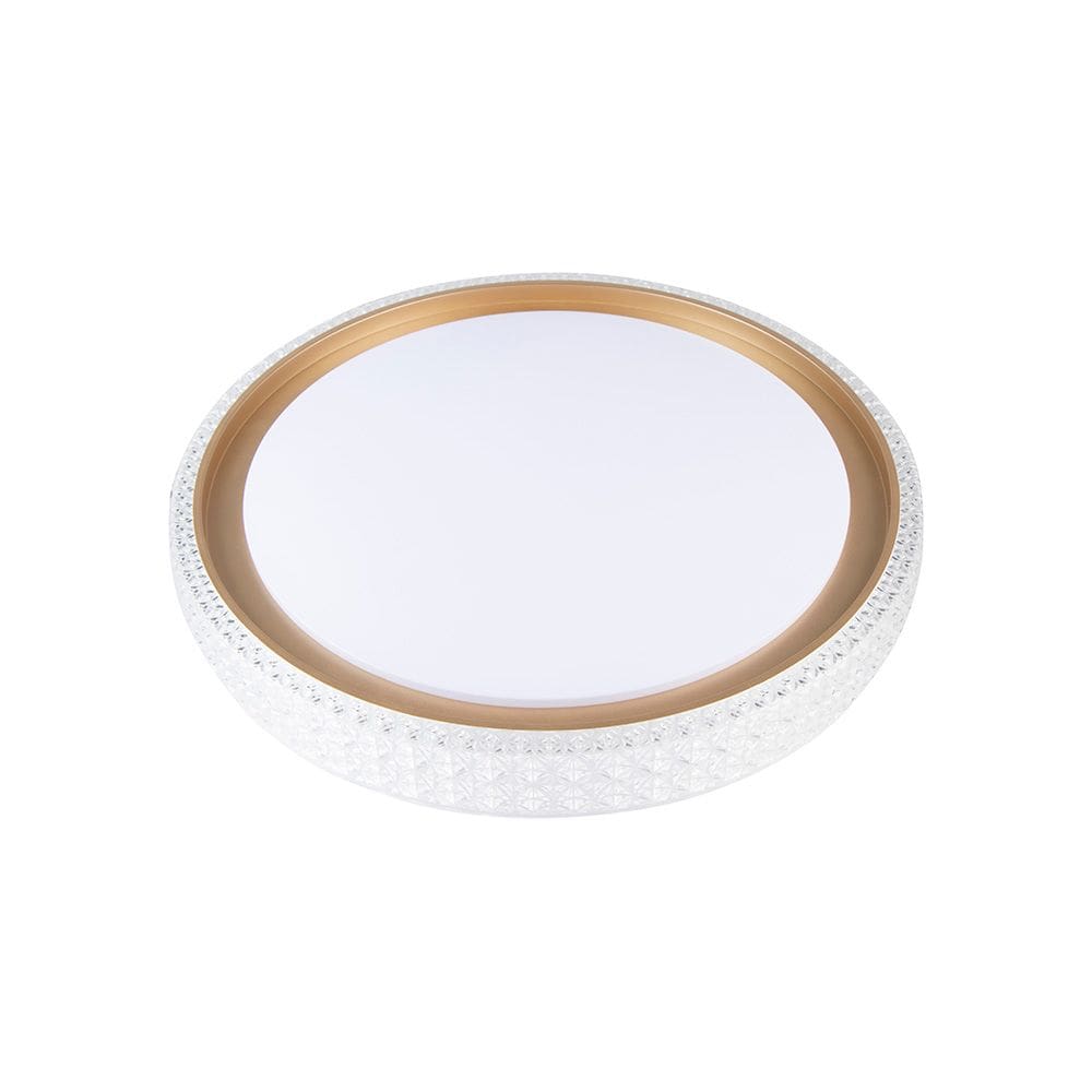 Plafon Nordecor Kenle 2665 Redondo Led Bivolt Dourado Fosco