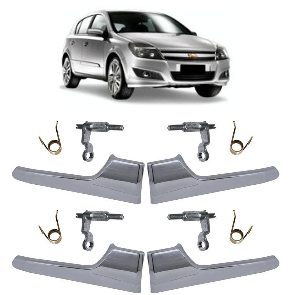 Kit 4 Maçanetas Internas Gatilhos Cromado Portas Dianteiras E Traseiras Vectra Gt 05 A 11 - UN / 4 [F103]