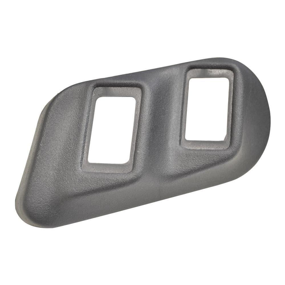 Moldura Interruptor Vidro Elét Dupla Quad Cinza Uso Geral [F103]