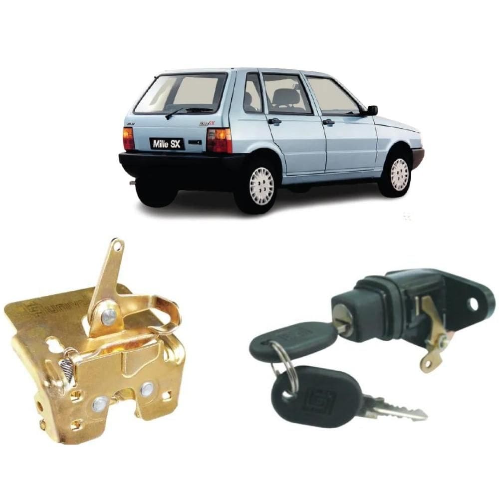 Kit Fechadura + Cilindro Porta Mala Fiat Uno 96 Até 04 - UN / 2 [F103]