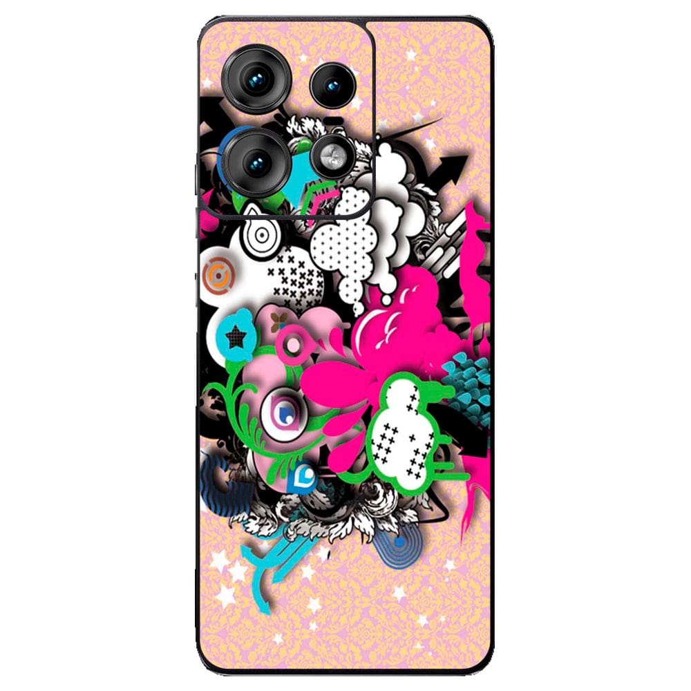 Capa Adesivo Skin104 Verso Para Motorola Edge 50 Pro