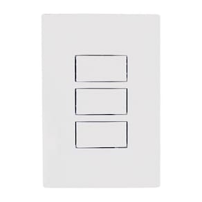 Interruptor Ilumi I9 3 Teclas Simples + Placa 10A/250V