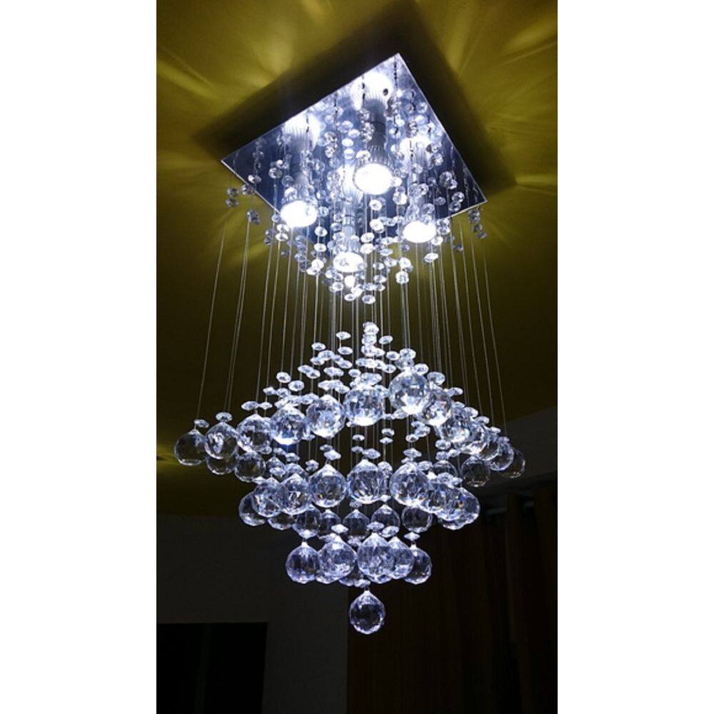 Lustre para sala, quarto, cozinha, hall Cristal k9 Base 30x30