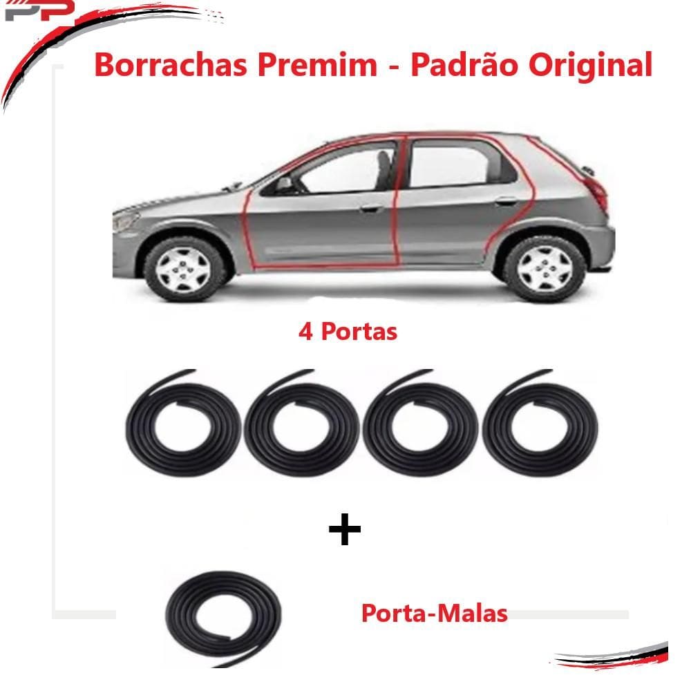 Kit Borracha Porta E Porta-malas Corsa Celta Prisma 4 Portas [F103]