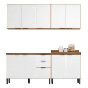Cozinha Modulada Firenze Fi0008 Amêndola Branco - Demóbile
