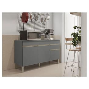 Balcão De Pia Ambiente Line 150 Cm Com Tampo Gris - Kits Paraná