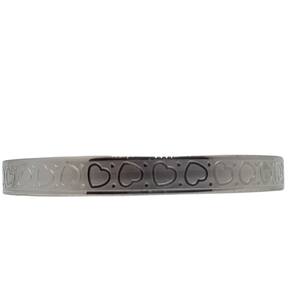 Bracelete Metal desenho coração Prata - Aço Inoxidavel