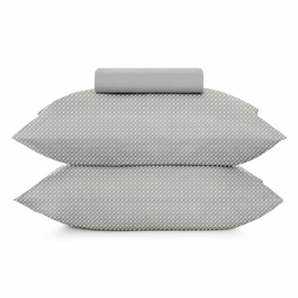 Jogo de Cama Casal 3 Peças Altenburg Toque Acetinado Slim Zinc Cinza