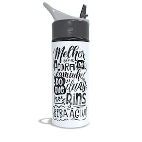 Garrafa 600ml Melhor uma pedra no caminho do que duas nos