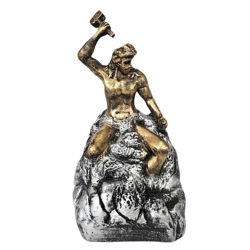 Self Made Man Resina Sucesso Homem Esculpindo Ouro Prata