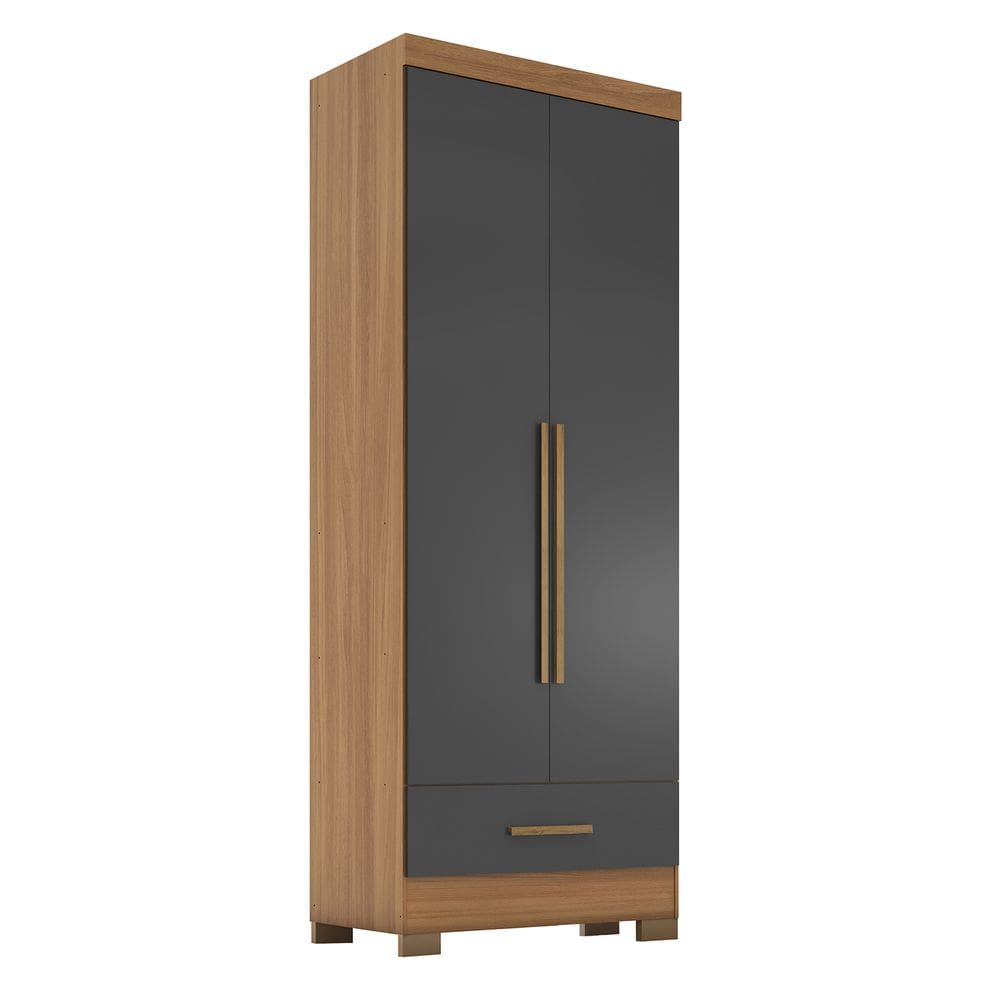 Guarda Roupa Smart Plus 2 Portas 1 Gaveta Cinamomo - Rodial Móveis