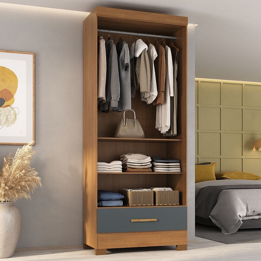 Guarda Roupa Smart Versatile 1 Gaveta Sem Portas Cinamomo