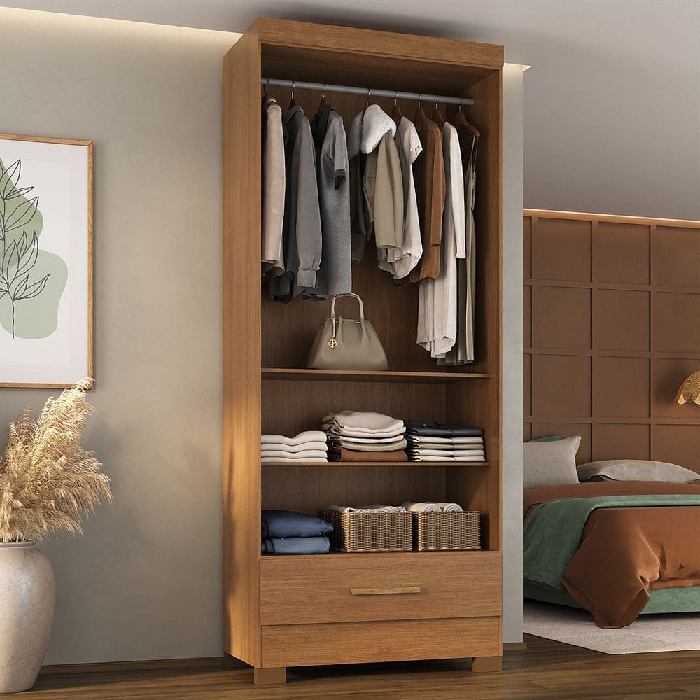 Guarda Roupa Smart Versatile 1 Gaveta Sem Portas Cinamomo - Rodial Móveis